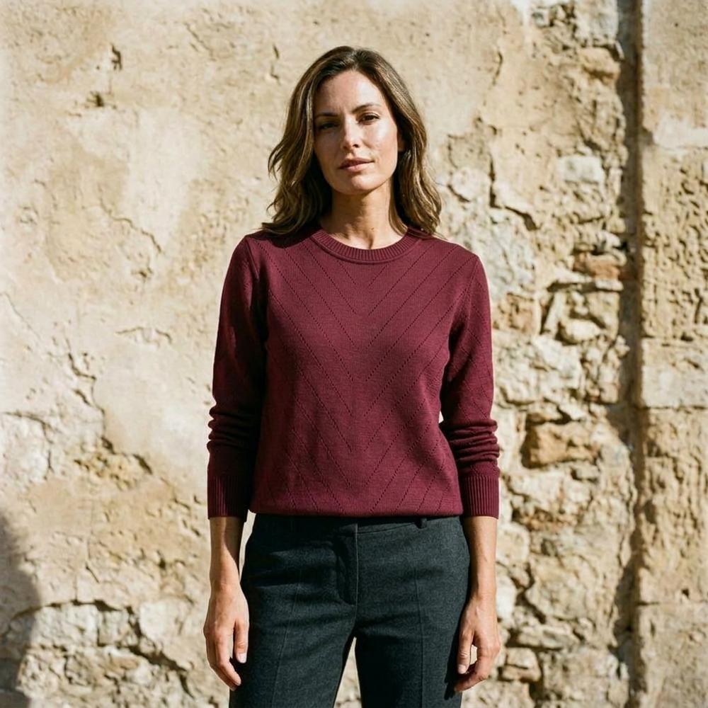 Witt Mode - Talen | Langärmliger Lochgemusterter Pullover