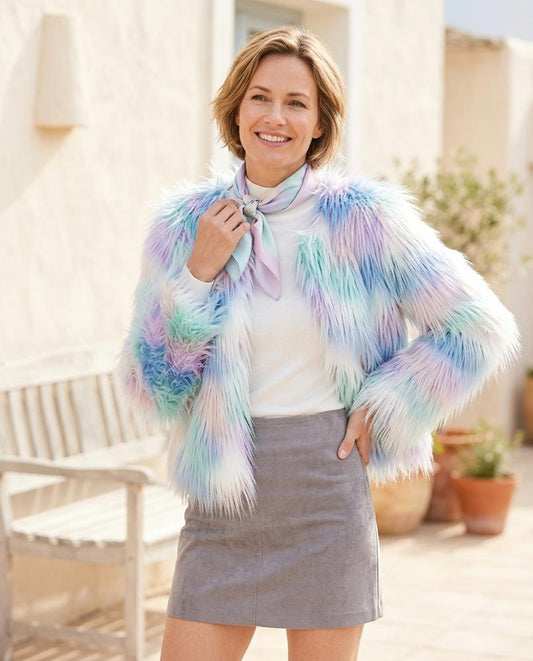 Witt Mode - Allar | Zottelig Mehrfarbig Jacke Damen