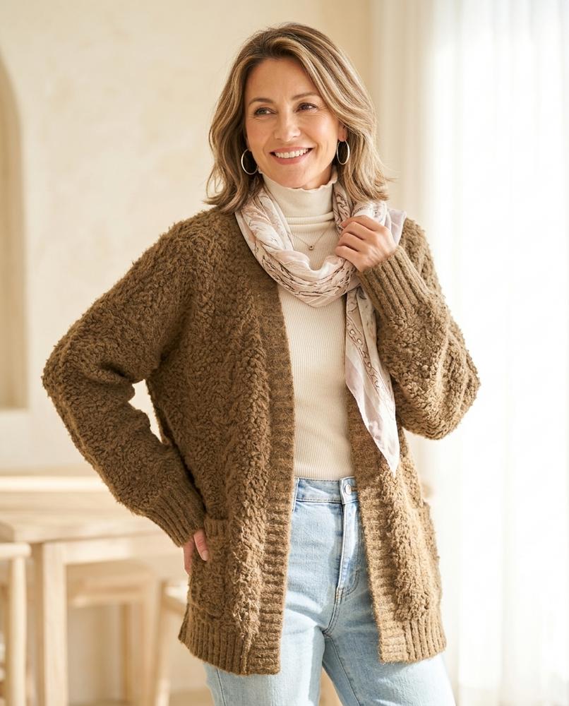 Witt Mode - Aedon | Strukturiert Verschlusslos Cardigan Damen